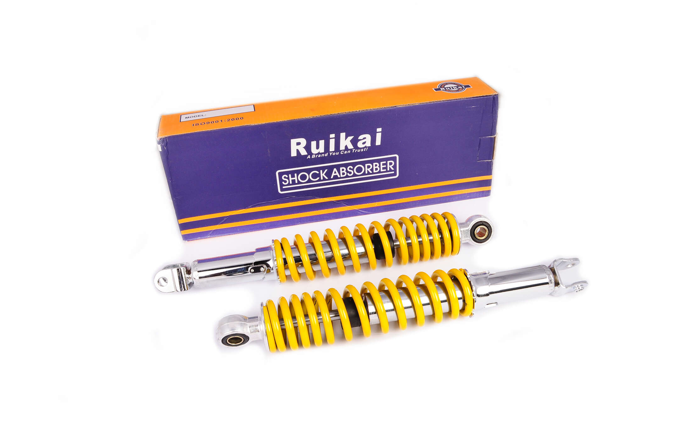 Амортизаторы (пара) GY6, DIO ZX 320mm, регулируемые (желтые) RUIKAI