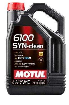 Масло автомобильное, 4л (полусинтетика, 5W-40, 6100 SYN-CLEAN) MOTUL (#107942)