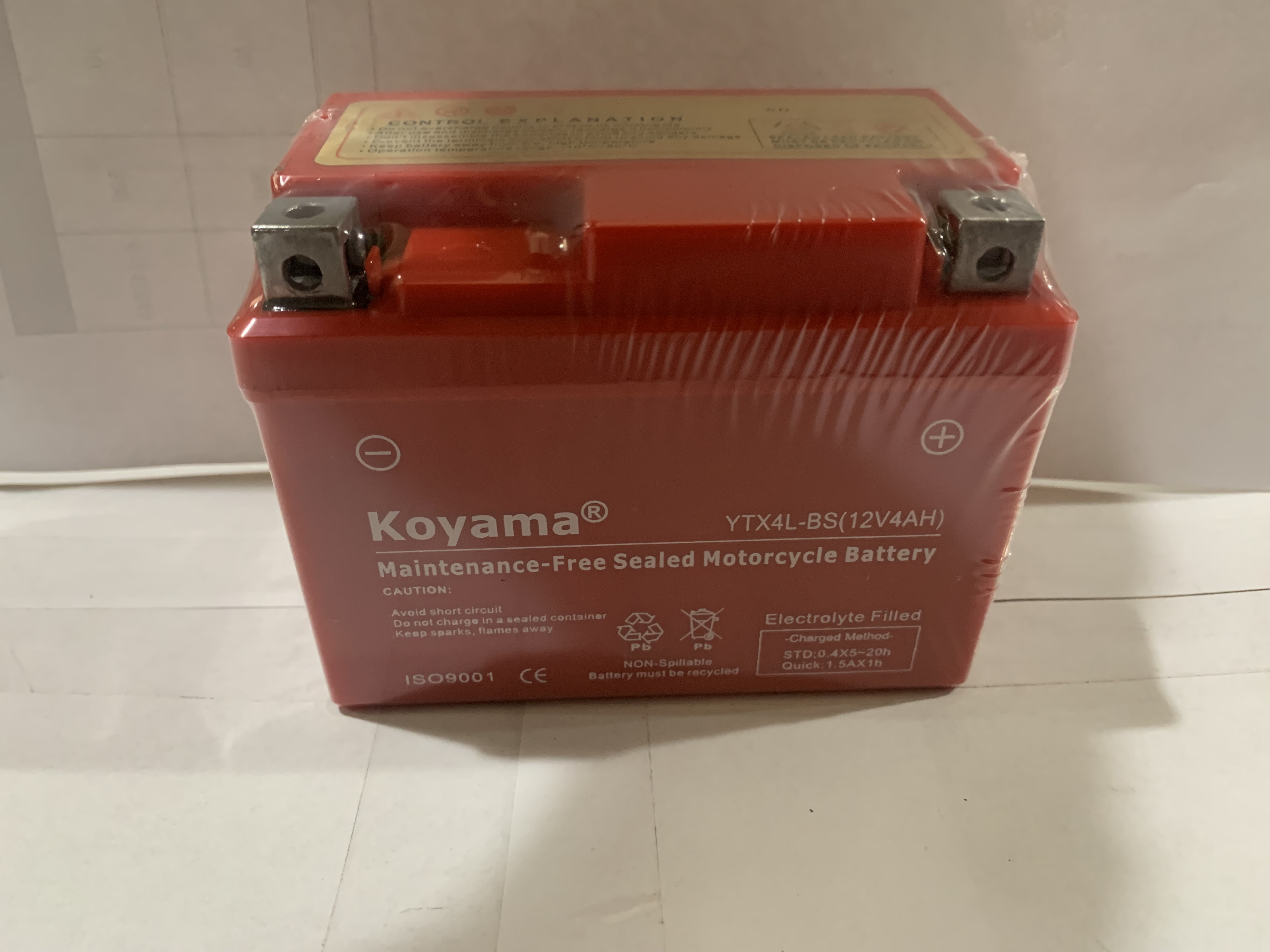 АКБ 12V 4А гелевый (114x71x88) KOYAMA