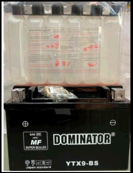 АКБ 12V 9А заливной (150x75x106, +электролит) UTX9А-BC DOMINATOR VDK-2