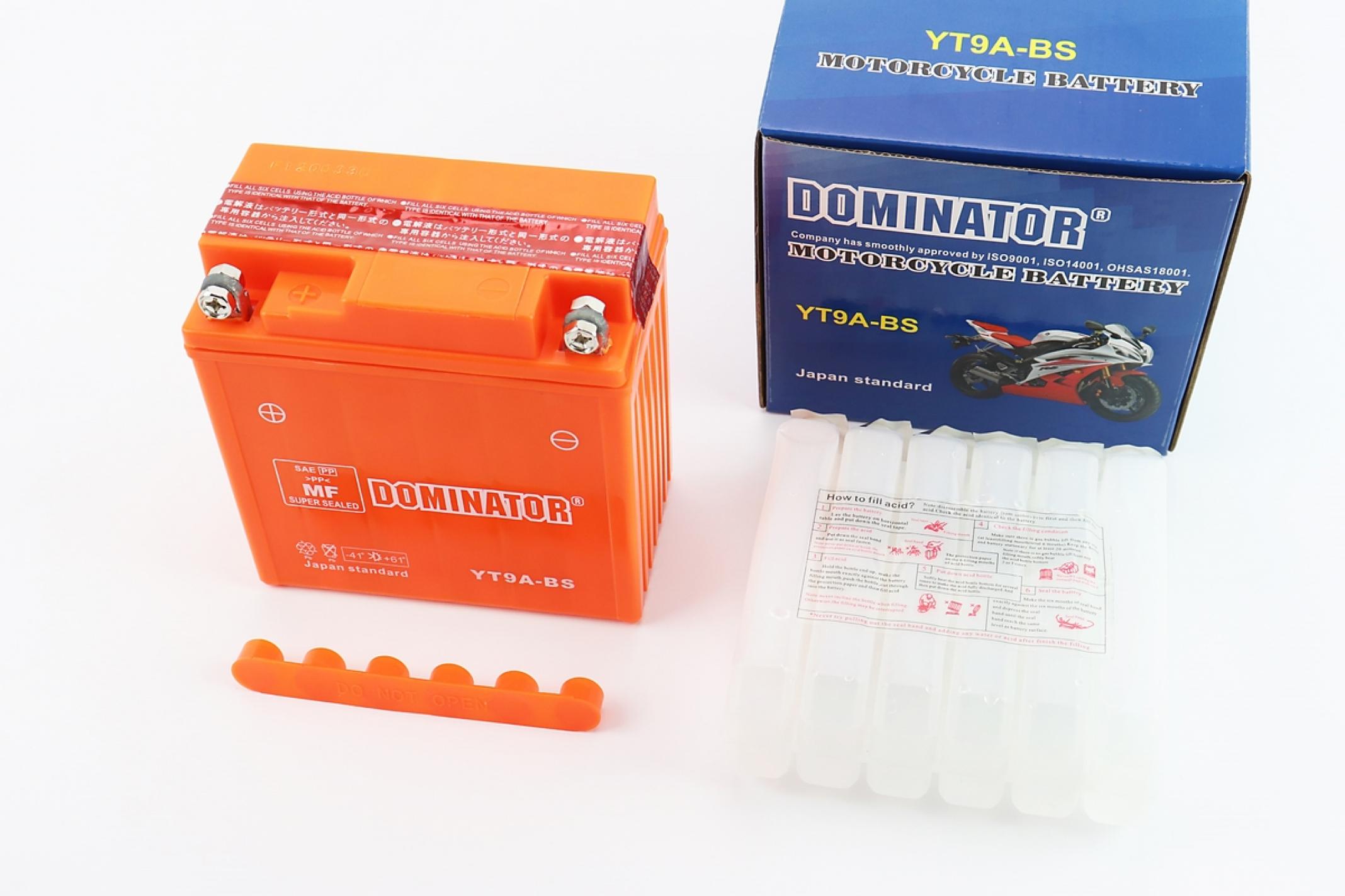 АКБ 12V 9А заливной (135x75x139, +электролит) YT9A-BS KS