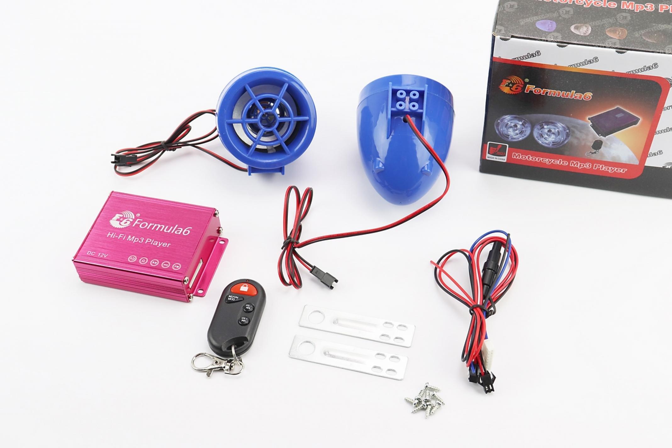 Аудиосистема (3.5, синяя, подсветка, сигн., МР3/FM/SD/USB, ПДУ, разъем ППДУ 3K) KS