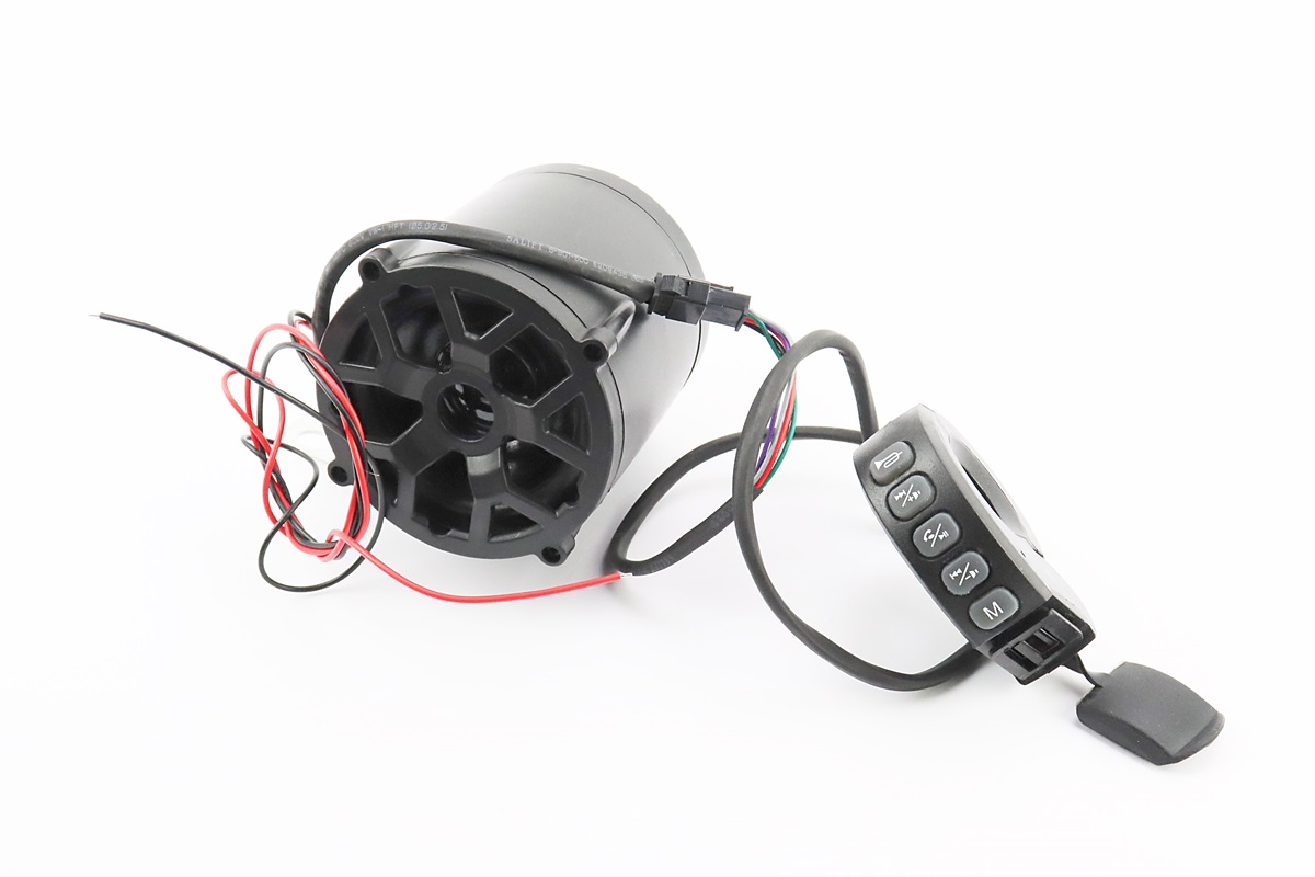 АУДИО колонка двухсторонняя (Bluetooth, МРЗ-USB/SD, FM-радио, сигнал) + блок кнопок с креплением на руль KS