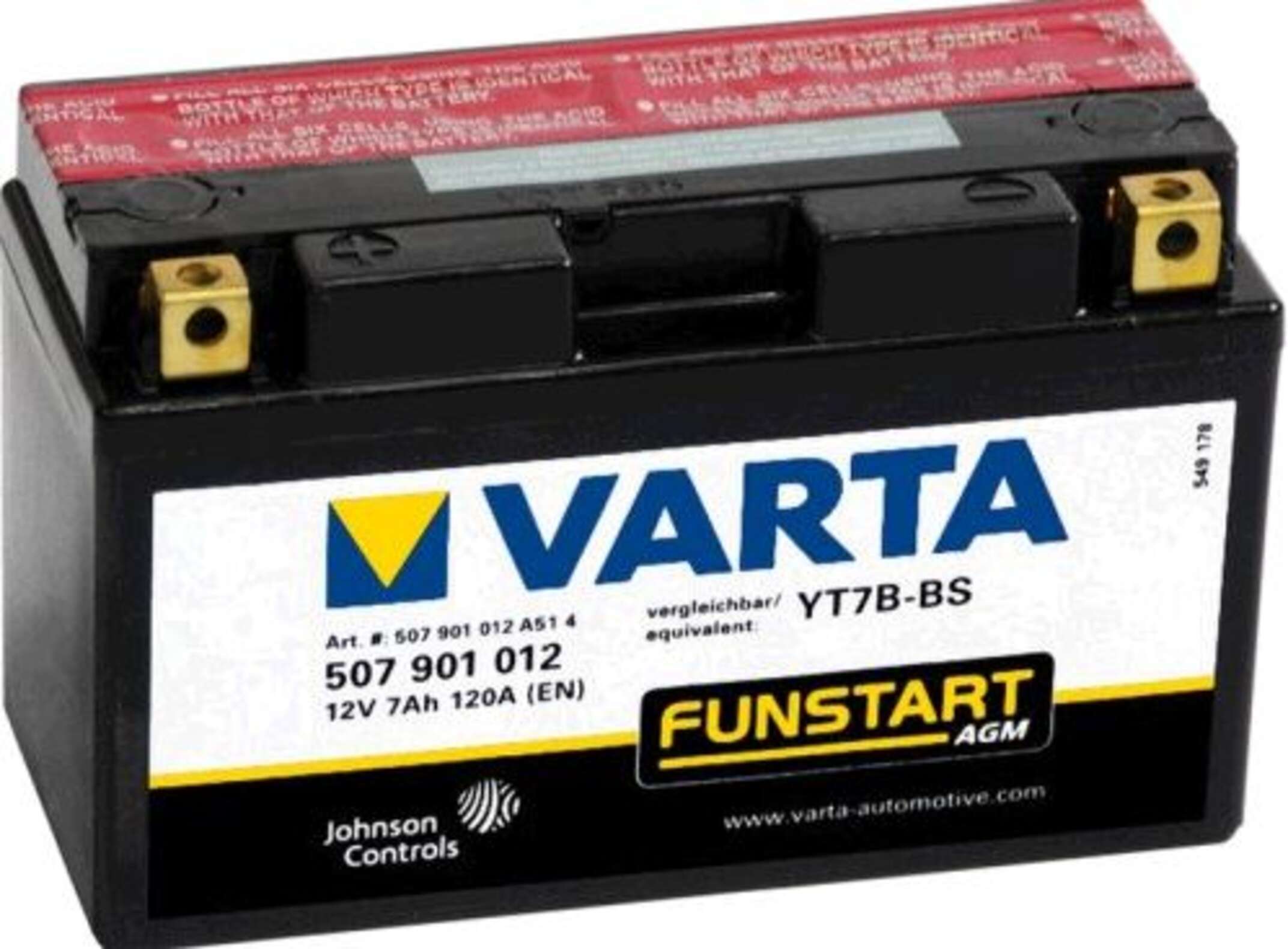 АКБ 12V 7А заливной (150x85x95) VARTA