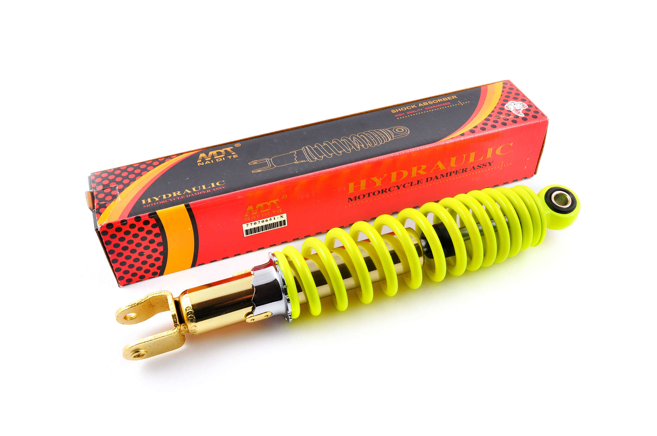Амортизатор GY6, DIO ZX, LEAD 310mm, регулируемый (лимонный) NDT