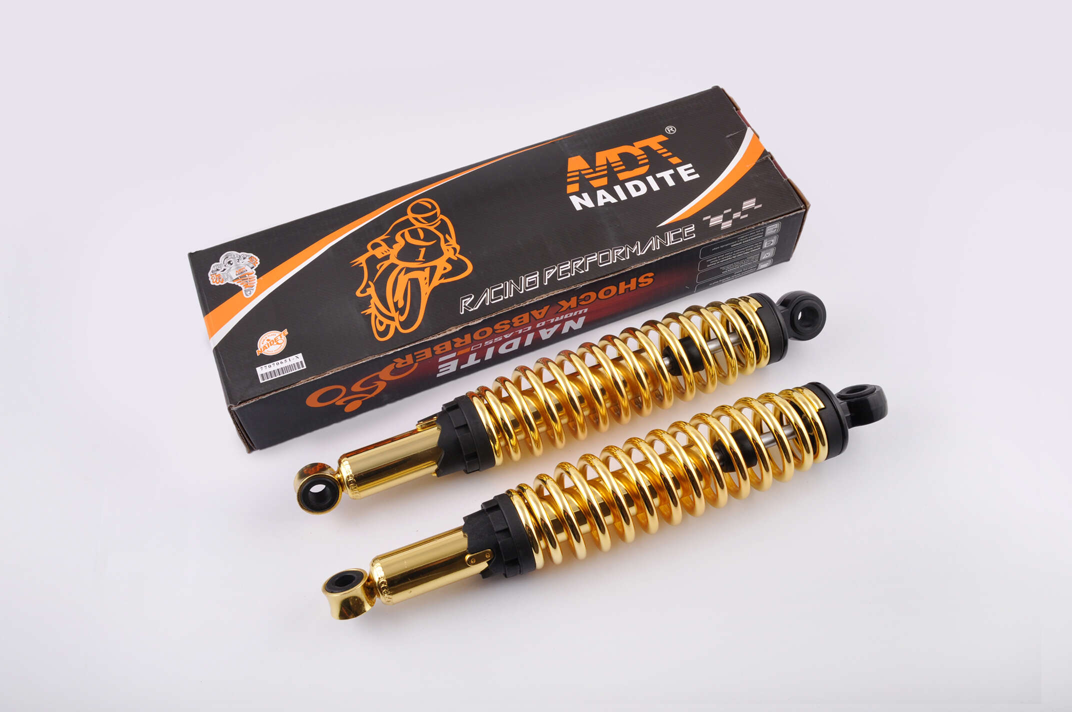 Амортизаторы (пара) Delta 340mm, регулируемые, мягкие (золотистые) NDT