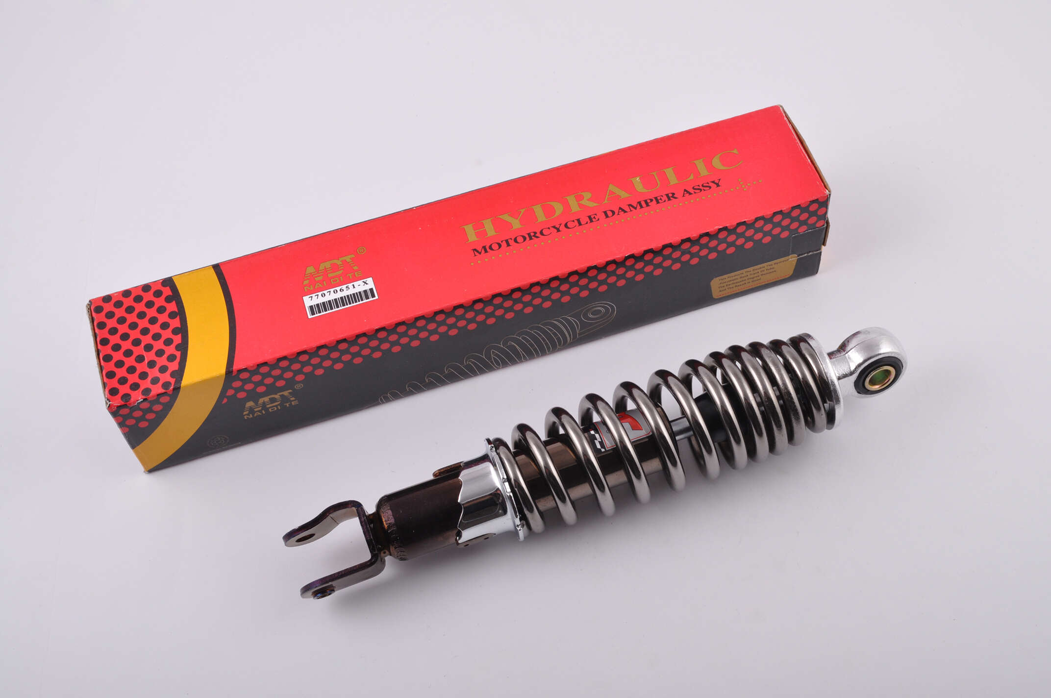 Амортизатор JOG 250mm, регулируемый (дымчатый) NDT