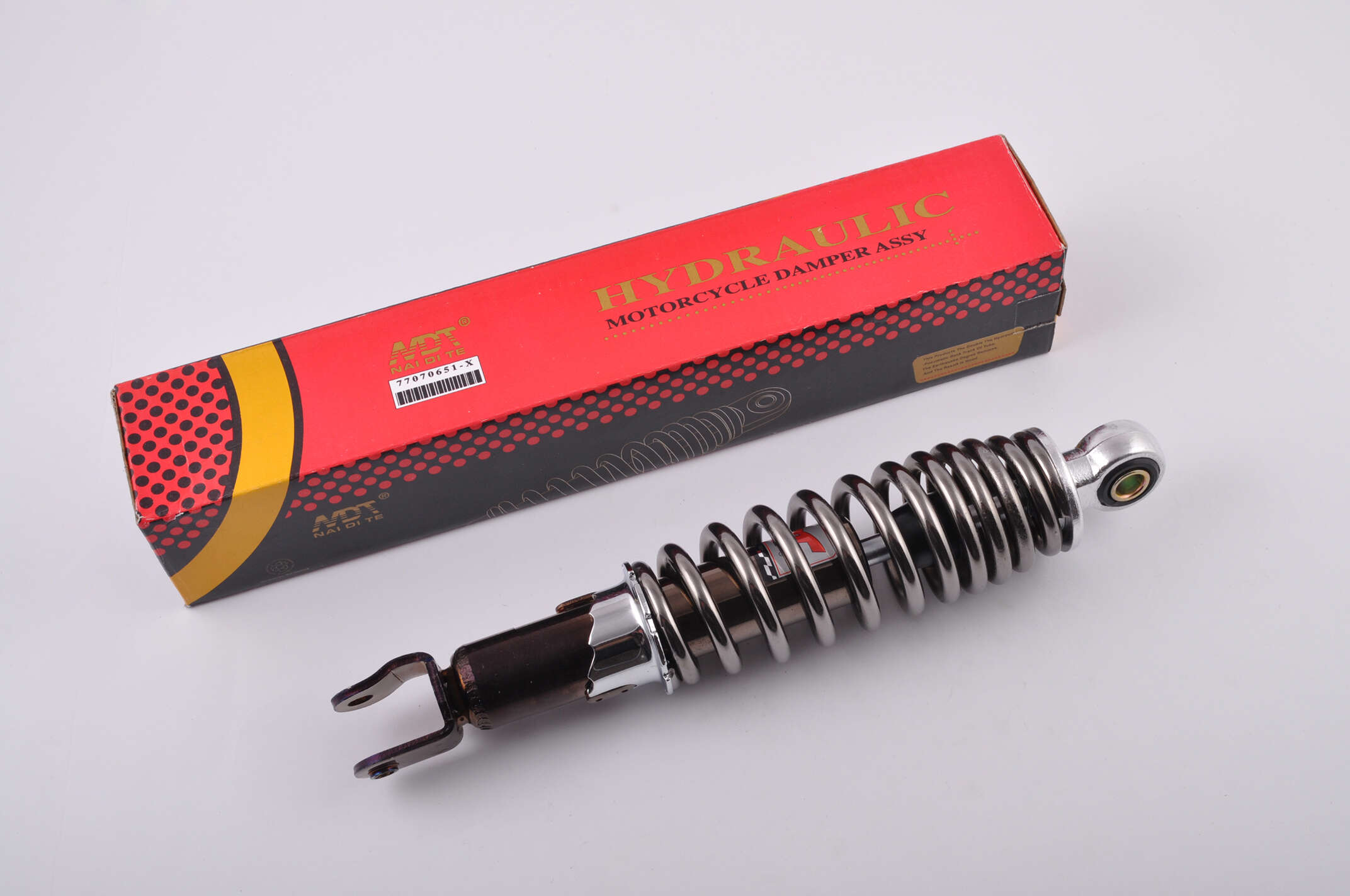 Амортизатор GY6, DIO, LEAD 280mm, регулируемый (дымчатый) NDT