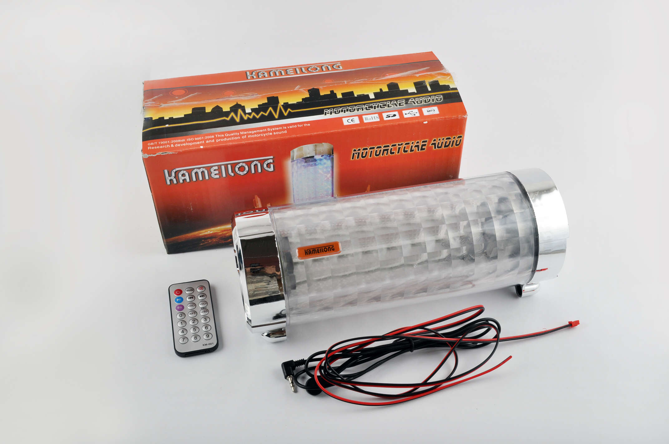 Сабвуфер KAMEILONG mod:KA-74-SJ-FM (4, цветомузыка, FM/MP3/MicroSD/USB/AUX, ПДУ)