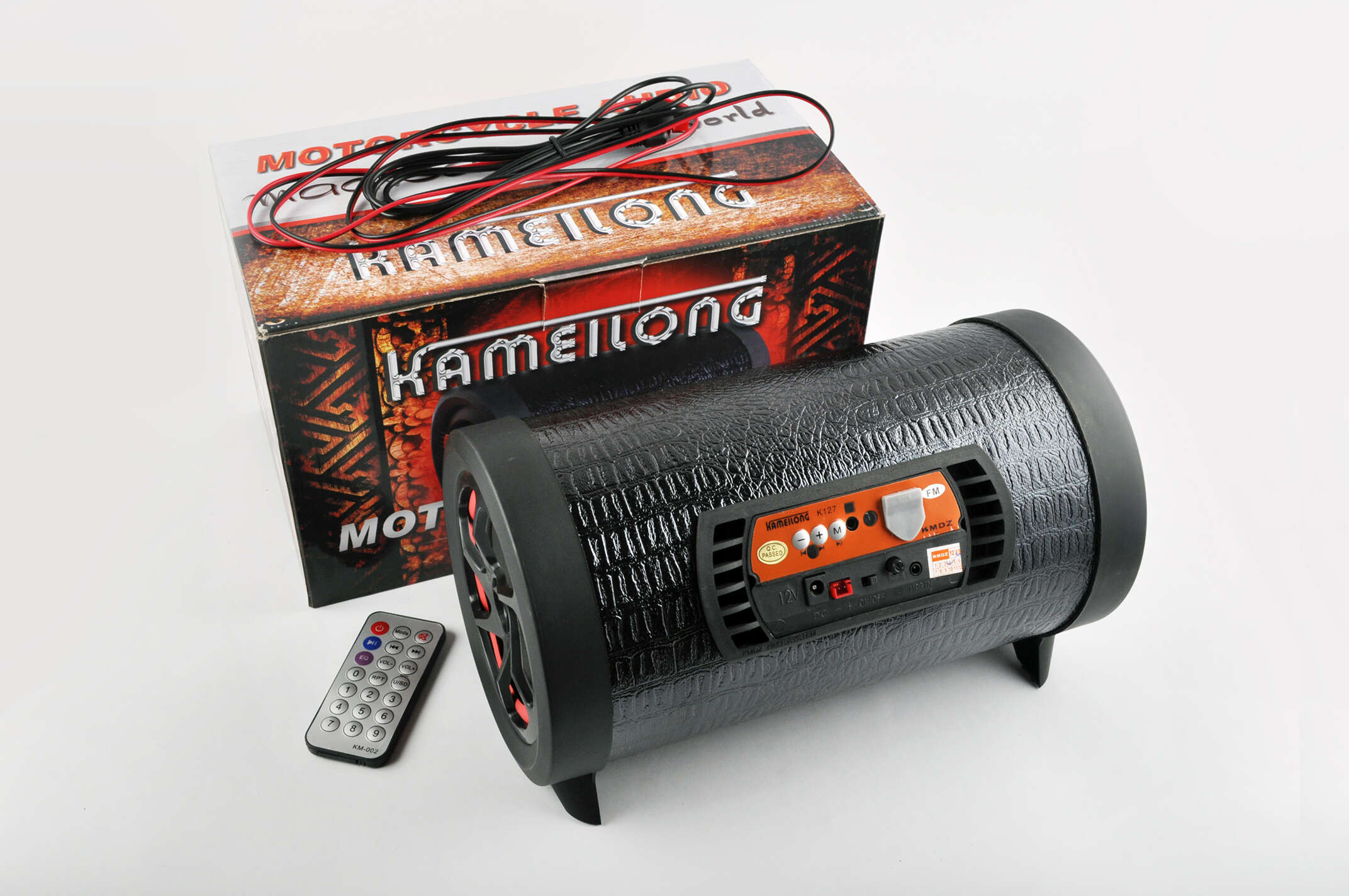 Сабвуфер KAMEILONG mod:KA-75-SS-FM (5x2, черная змея, FM/MP3/MicroSD/USB/AUX, ПДУ)