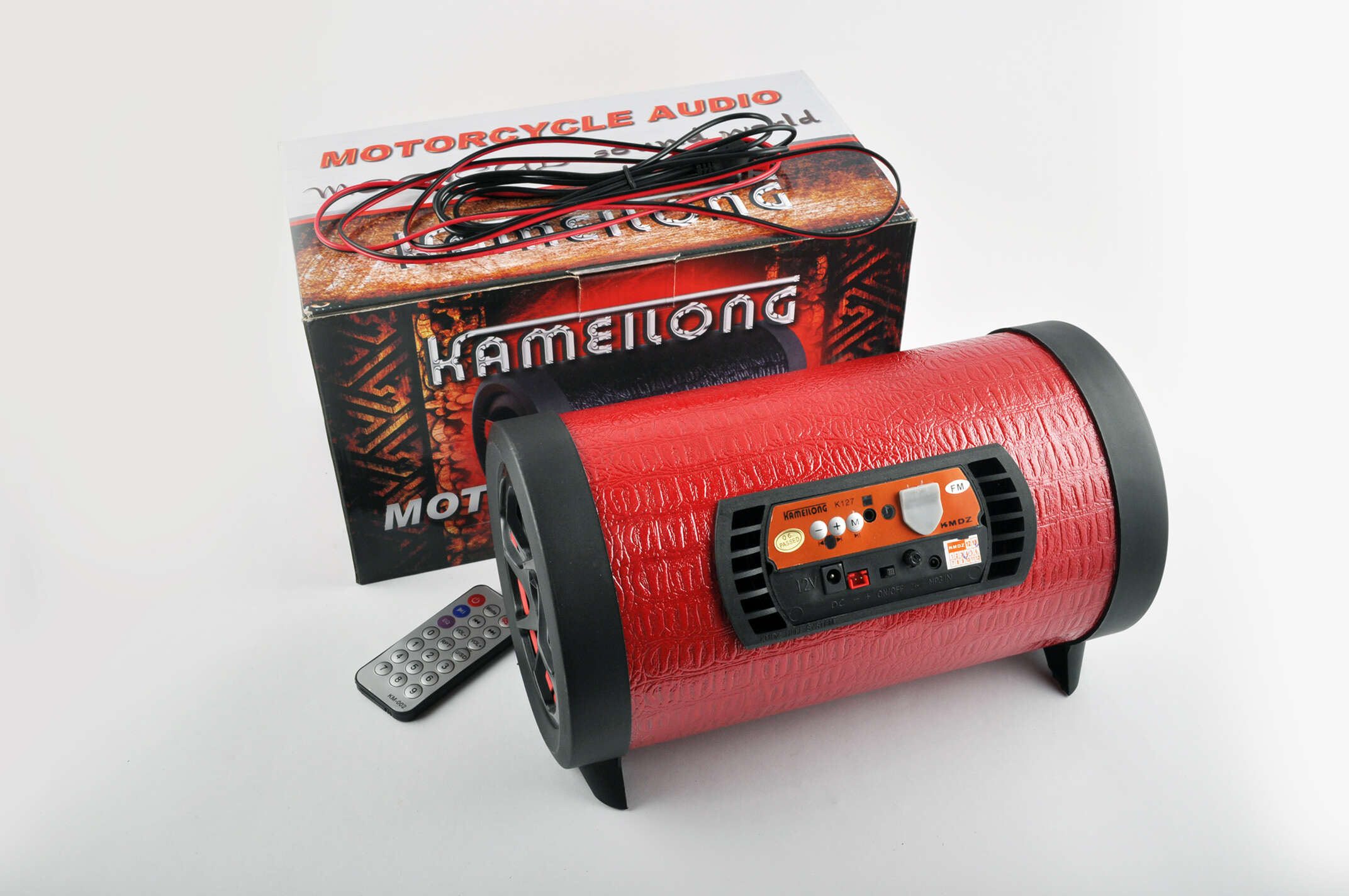 Сабвуфер KAMEILONG mod:KA-75-SS-FM (5x2, красная змея, FM/MP3/MicroSD/USB/AUX, ПДУ)