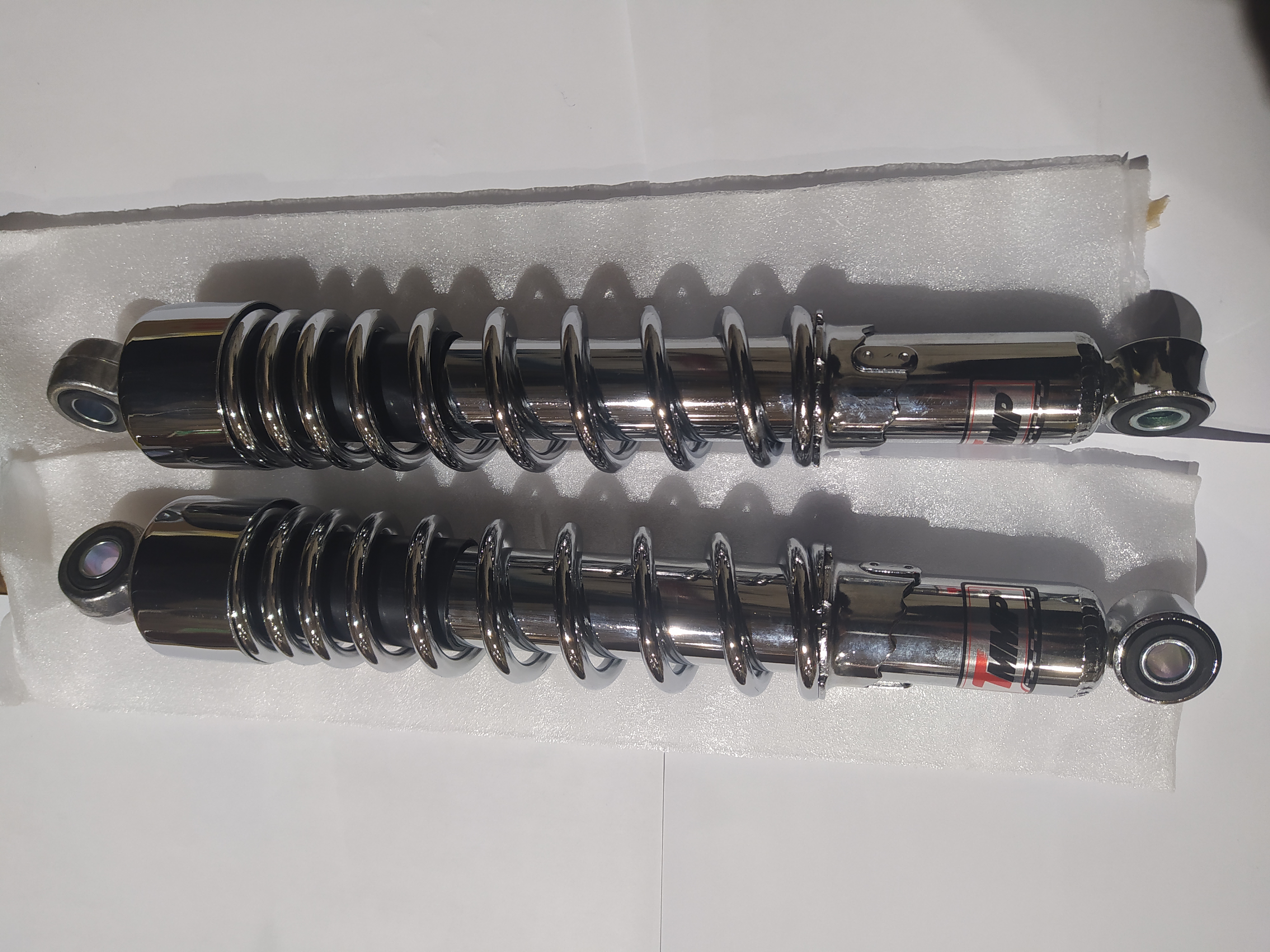 Амортизаторы (пара) ЯВА 330mm, регулируемые (хром) (TM) EVO