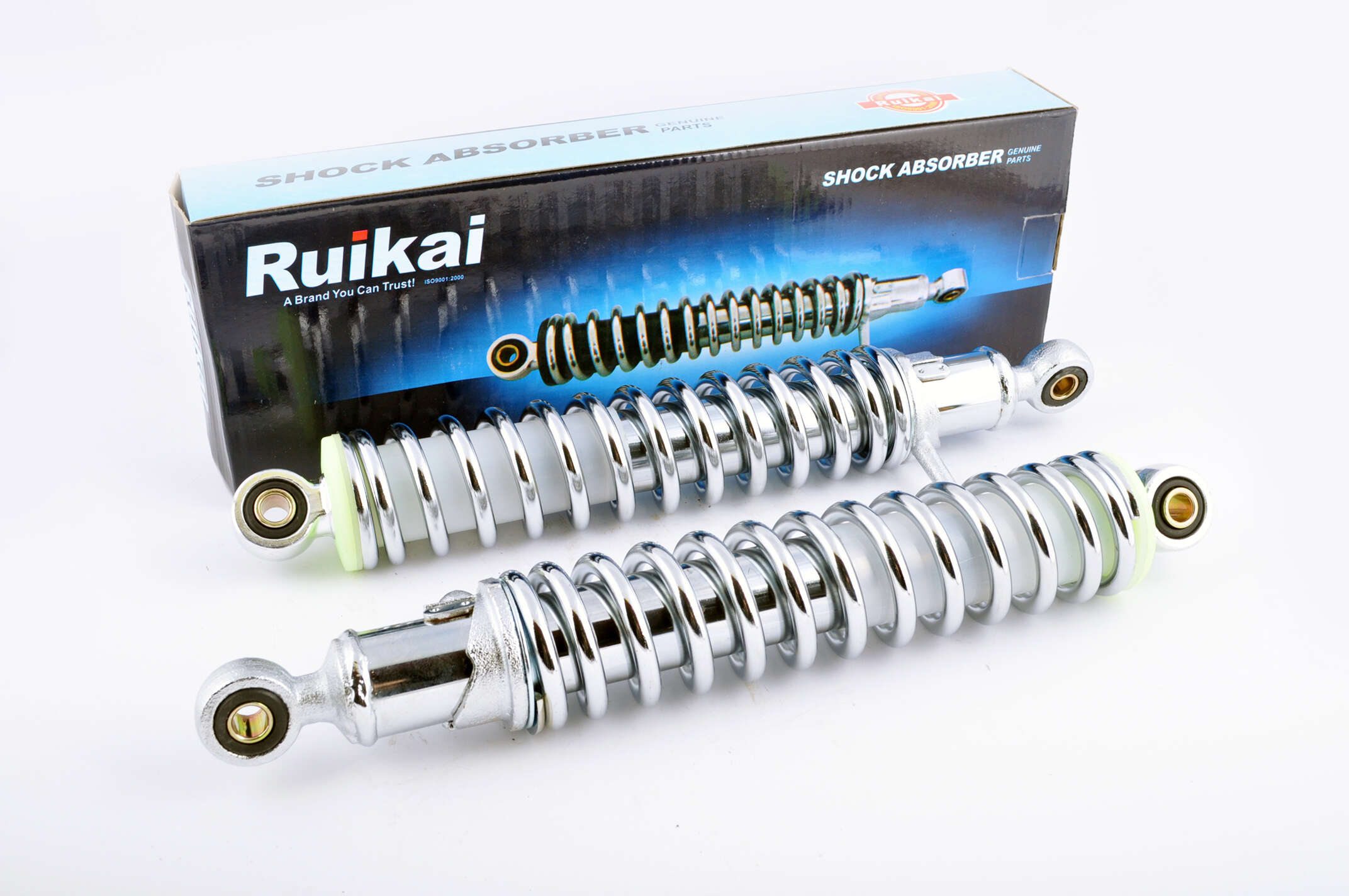 Амортизаторы (пара) ИЖ 320mm, регулируемые, с рычагом (хром) RBR