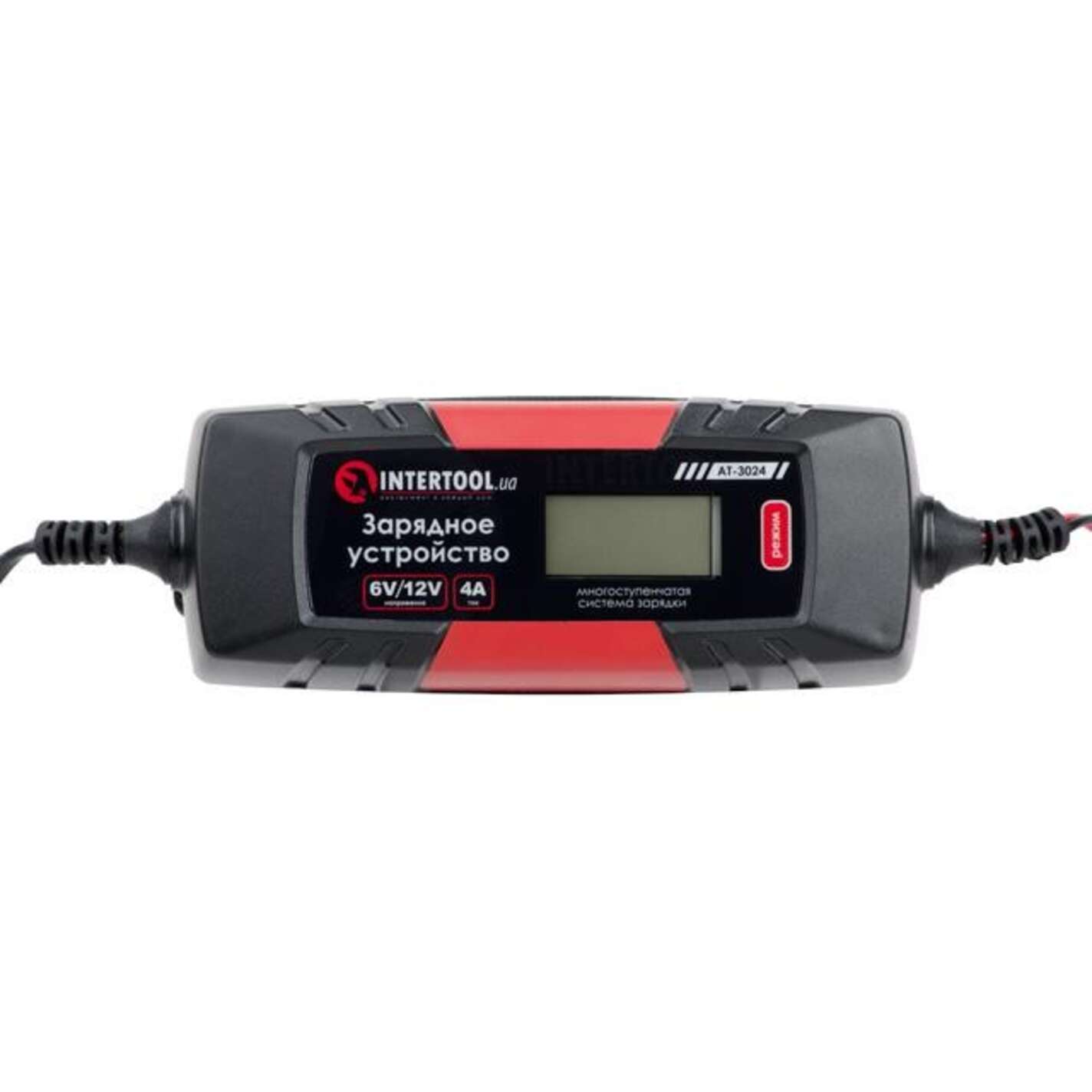 Зарядний пристрій 6/12В, 1/2/3/4А, 230В, зимовий режим зарядки, дисплей, максимальна ємність акумуляторної батареї 1.2-120 а/ч INTERTOOL