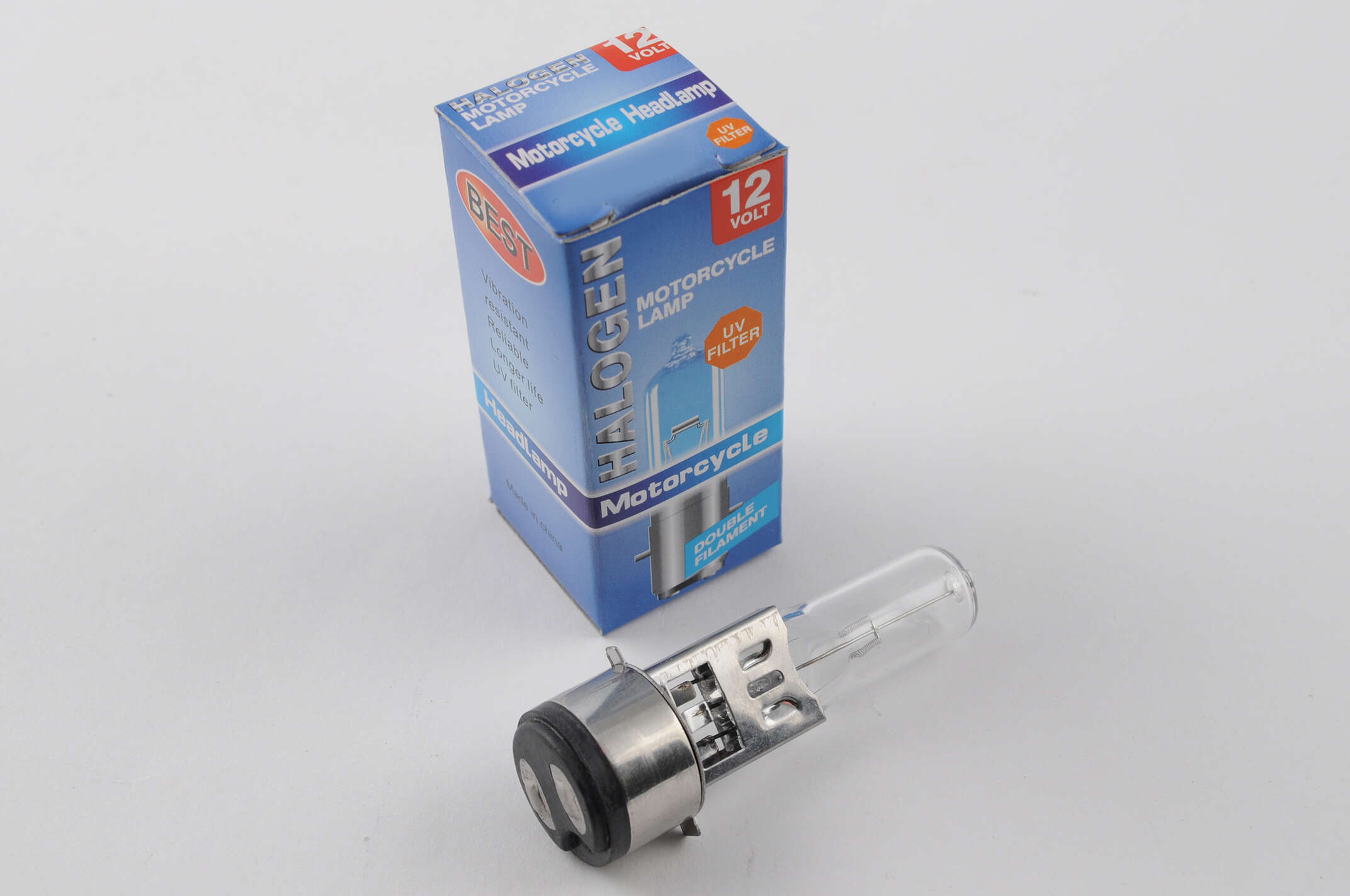 Лампа BA20D (2 уса) 12V 50W/50W (белая) BEST (mod:B)