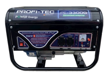Бензогенератор PROFI-TEC PE-3300G, 3,0-3,3 кВт, ручной стартер SVET