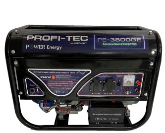 Бензогенератор PROFI-TEC PE-3800GE, 3,5-3,8 кВт, електрический стартер SVET