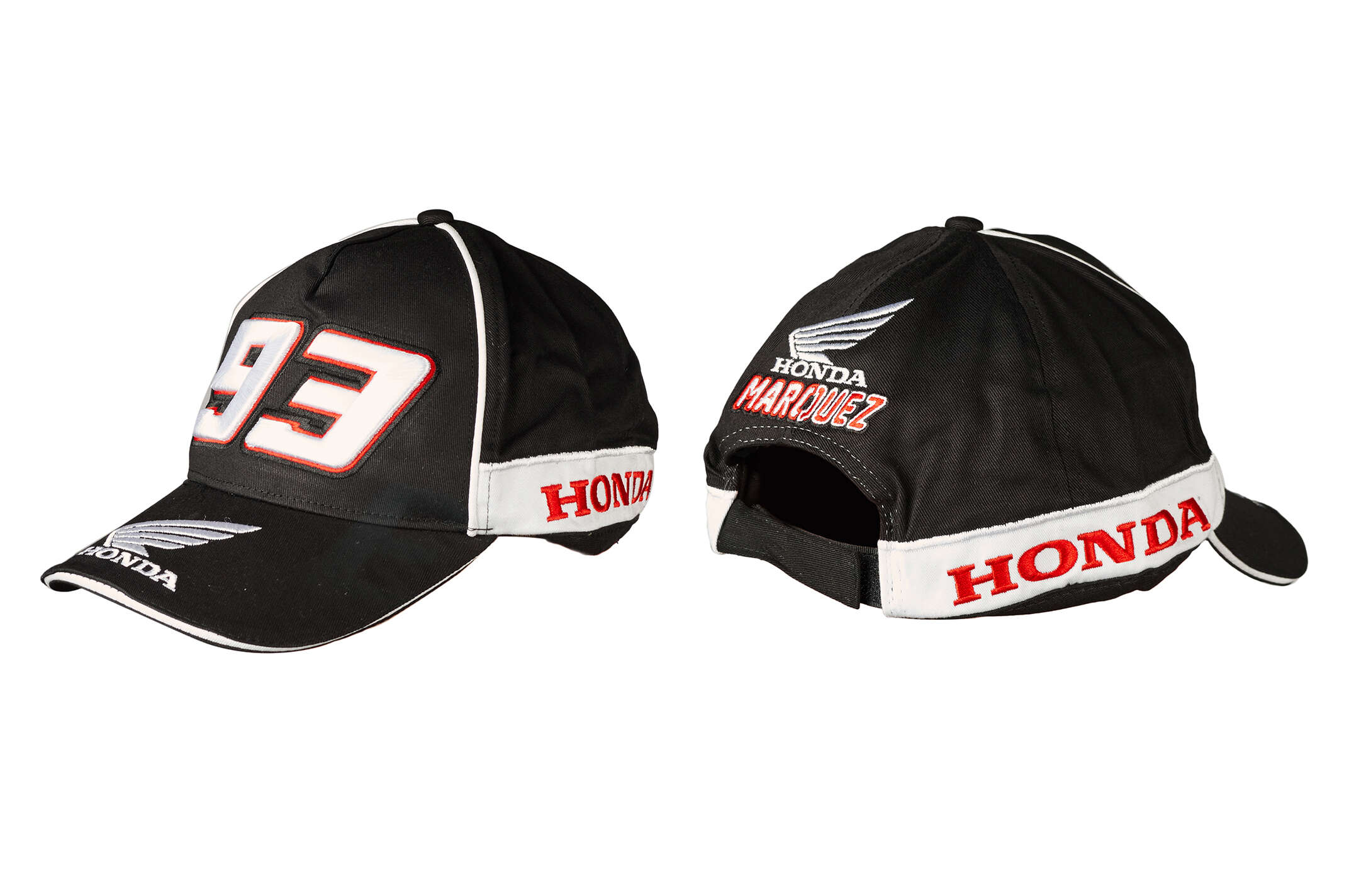Бейсболка HONDA AND MARC MARQUEZ (черная, 100% хлопок)