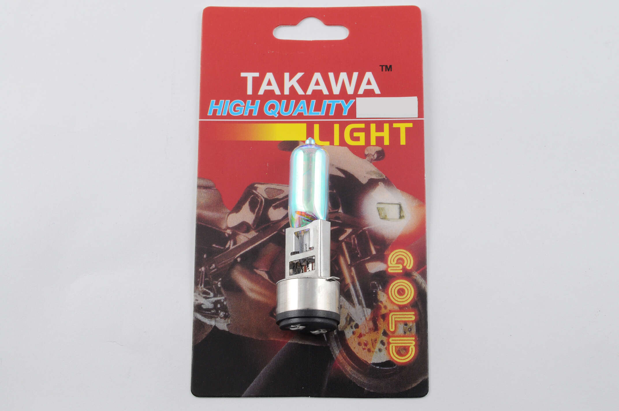 Лампа BA20D (2 уса) 12V 18W/18W (хамелеон радужный) (блистер) TAKAWA (mod:A)