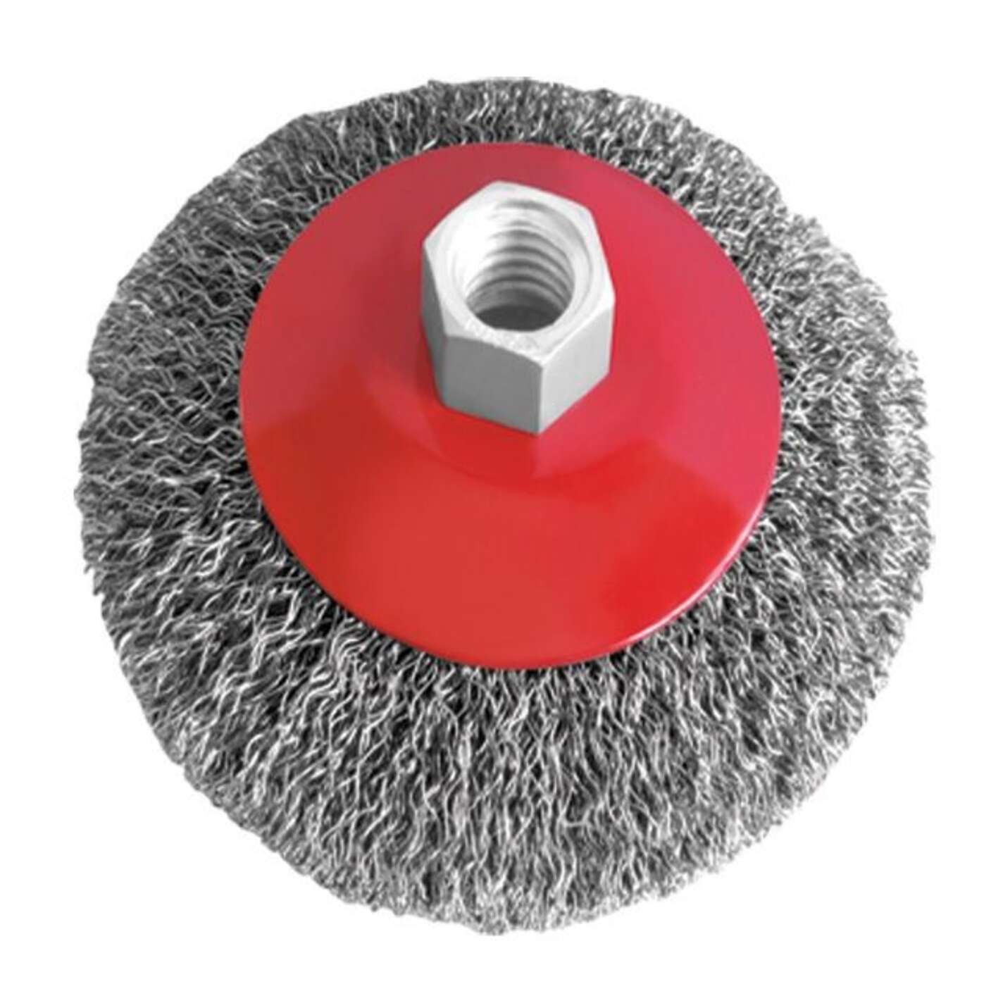 Щітка конусна 100 мм, для КШМ, М14 (кручений дріт) INTERTOOL