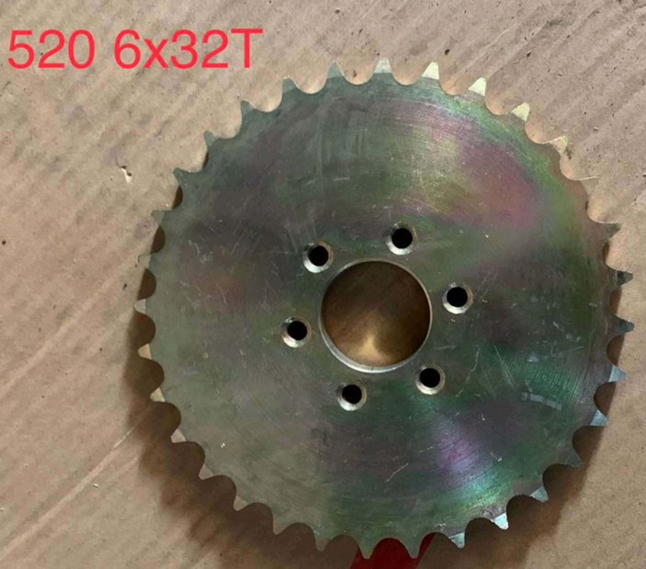 Звезда трансмиссии (задняя) ATV, Pitbike 150/250сс 520-32T (6 болтов) VV