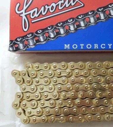Цепь трансмиссии 428-128H Zongshen ZS125/150GY, ЯВА, ИЖ, МУРАВЕЙ (Чехия) FAVORIT GOLD (#VCH)