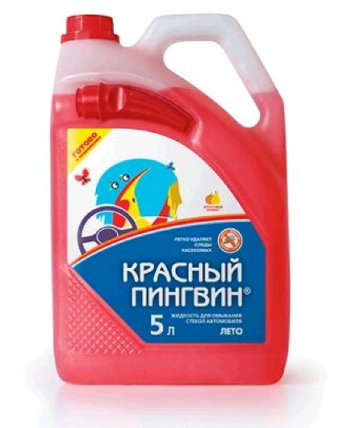 Жидкость для омывания стекол автомобиля 5л. Красный Пингвин (ЛЕТО) (50014) (#VERYLUBE)