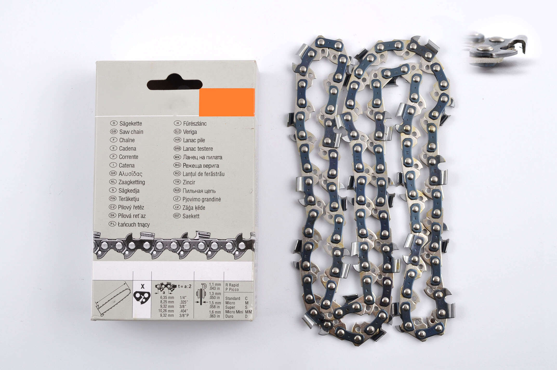 Цепь пильная 3/8, 1,3mm, 56зв, серп, под шину 16 (40см) для Partner 350-401 STL