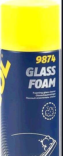 Пенный очиститель стекол (9874 Glass Foam) (аэрозоль 450мл) MANNOL
