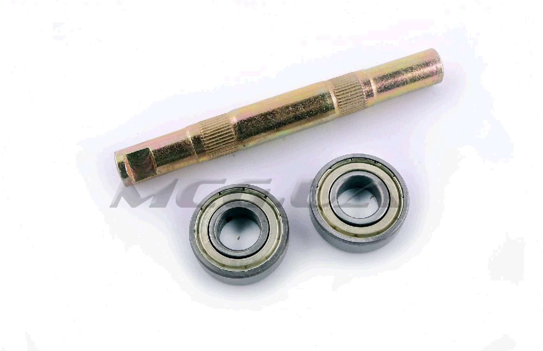 Ось каретки велосипедная (клин) (L-145mm) (+ 2 подшипника 6203-ZZ) (mod:МИНСК) YAHA