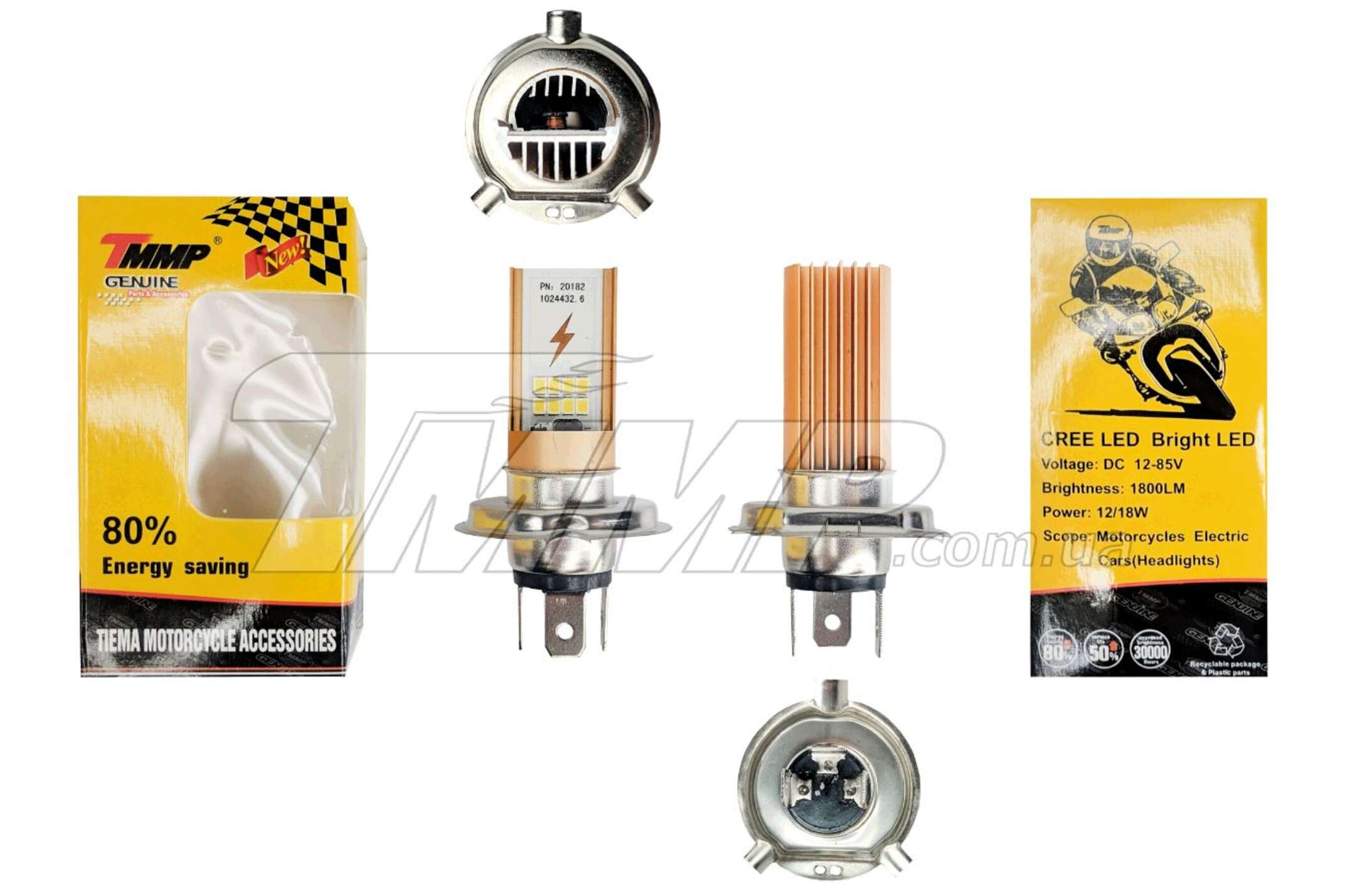 Лампа диодная H4 (12V 18W) (TM) EVO