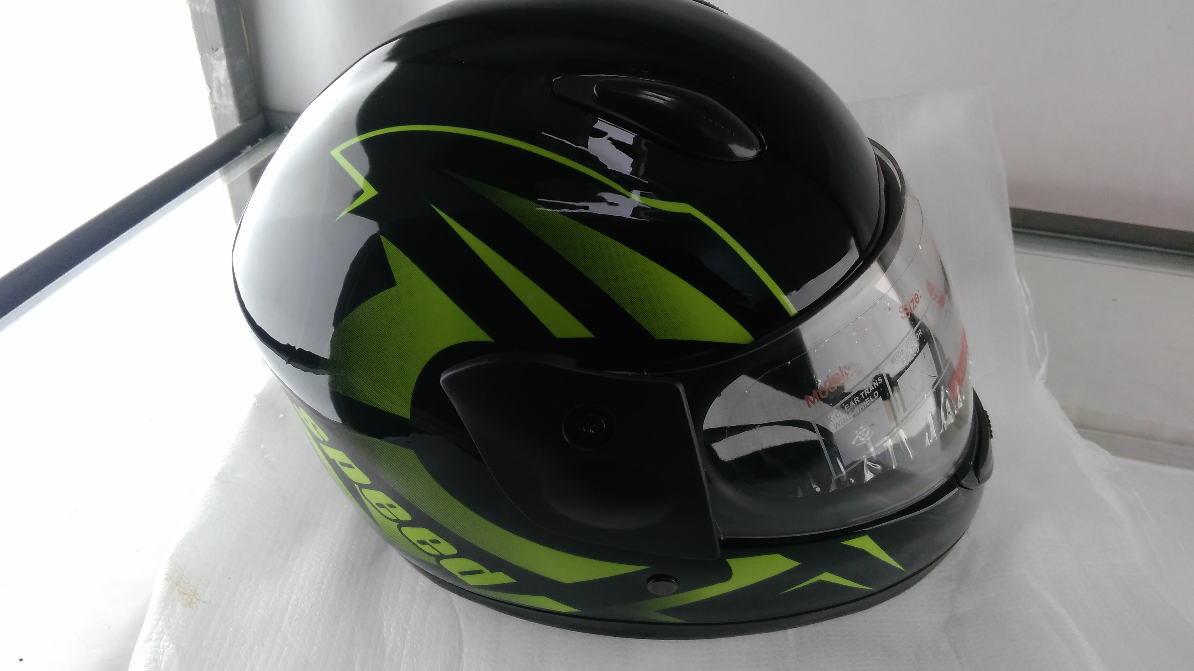 Шлем детский интеграл (mod: F2-801) (size XS, BLACK/Neon yellow) ST