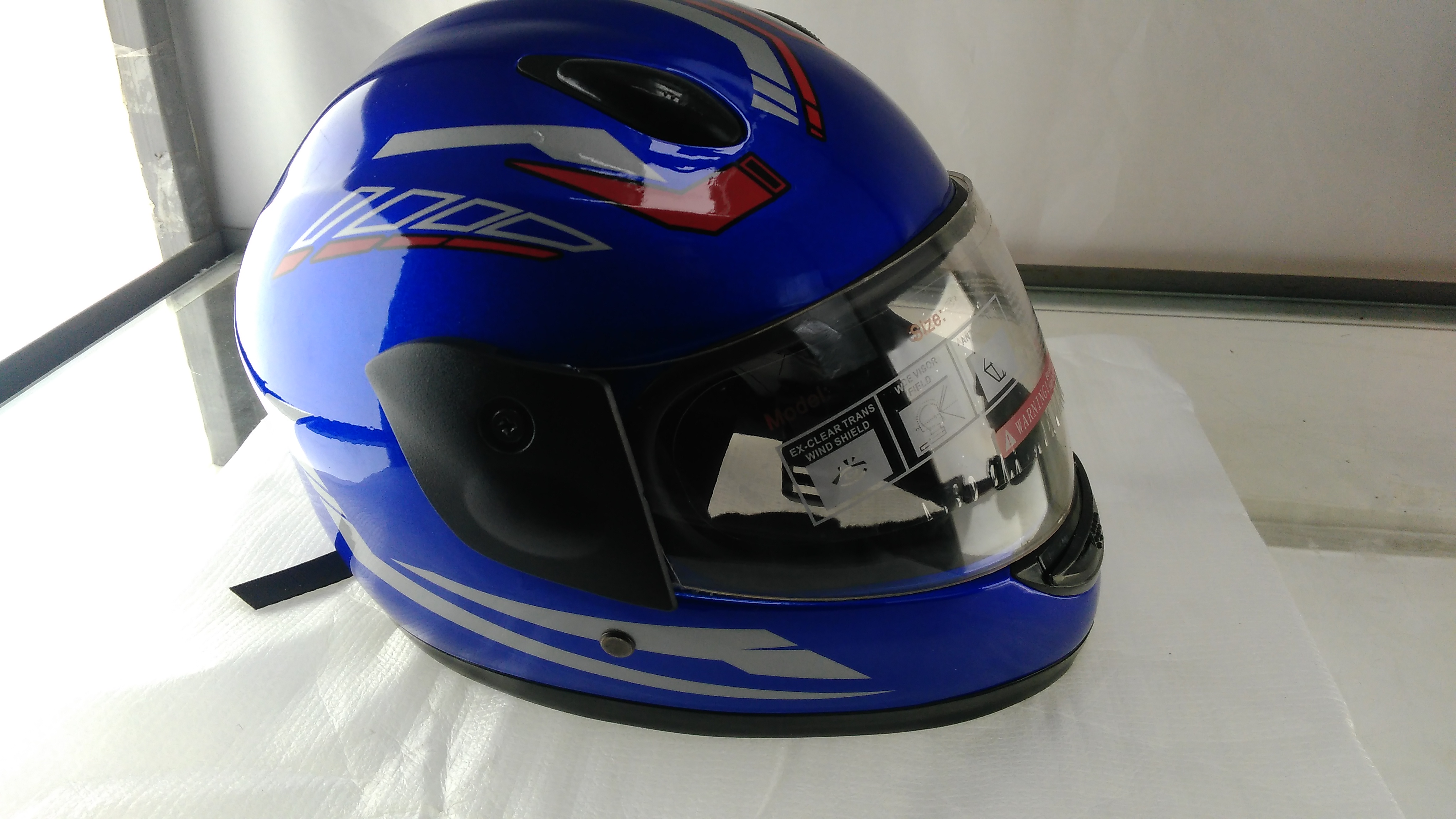 Шлем детский интеграл (mod: F2-801) (size XS, BLUE/RED 2) ST