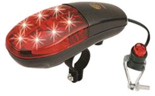 Сигнал велосипедный с подсветкой (банан) (черно- красный, 7 LED) (mod:JY-251) KL