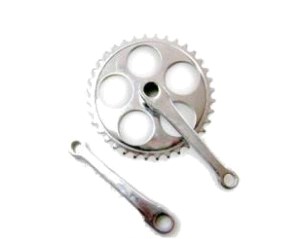 Звезда велосипедная (передняя) 36T (+2 шатуна L-170mm, под круг, хром) FM