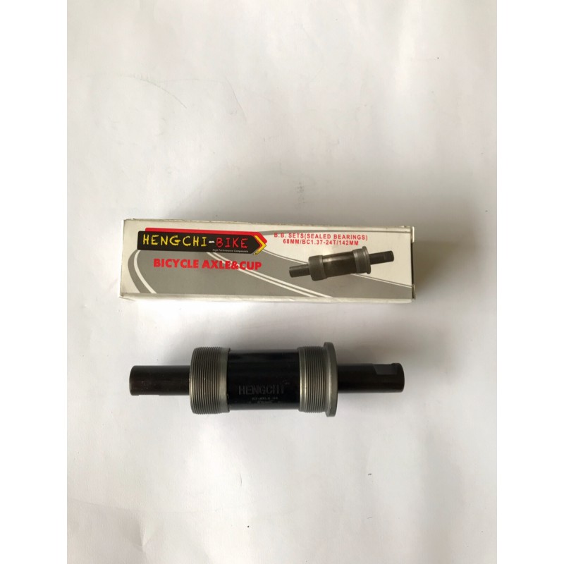 Каретка велосипедная неразборная (квадрат) (L-142mm) HENGCHI-BIKE BBC