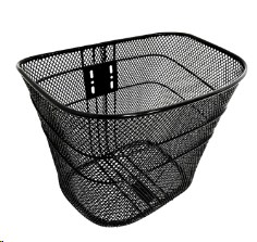 Корзина велосипедная навесная передняя (черная сетка) PIT
