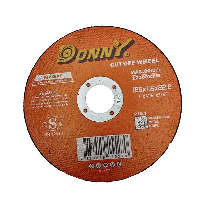 Диск отрезной по металлу 125x1,6x22,2 мм DONNY KOSA