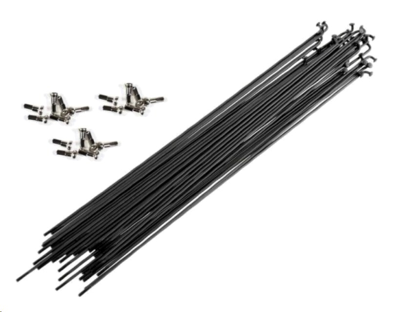Спица велосипедная (L-224mm, 14G) (144шт) (черные) OEM