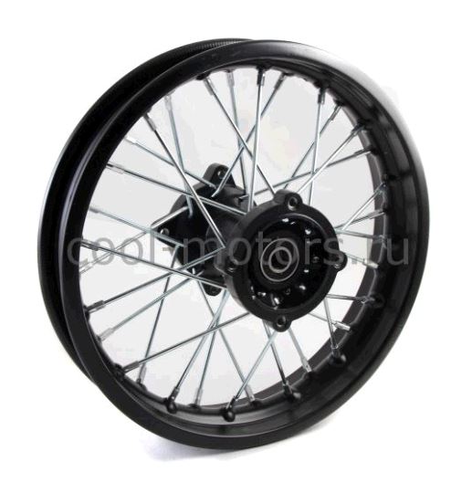 Диск колеса 1,6 * 12 (задний) (спицованый) PITBIKE FLD