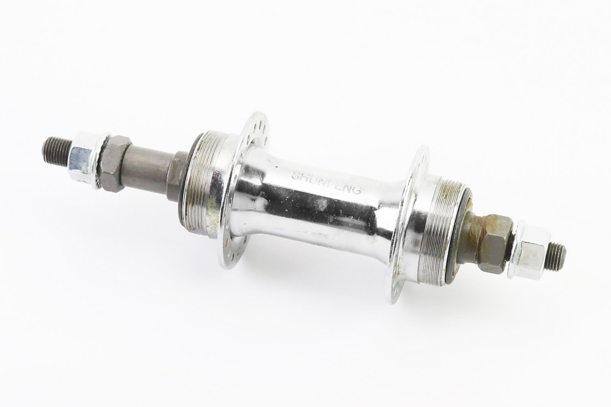 Втулка заднего колеса велосипеда (36 спиц, 14G) под свободнобег, Disk-brake (резьба), креп. гайка, SF-A07R KS-8