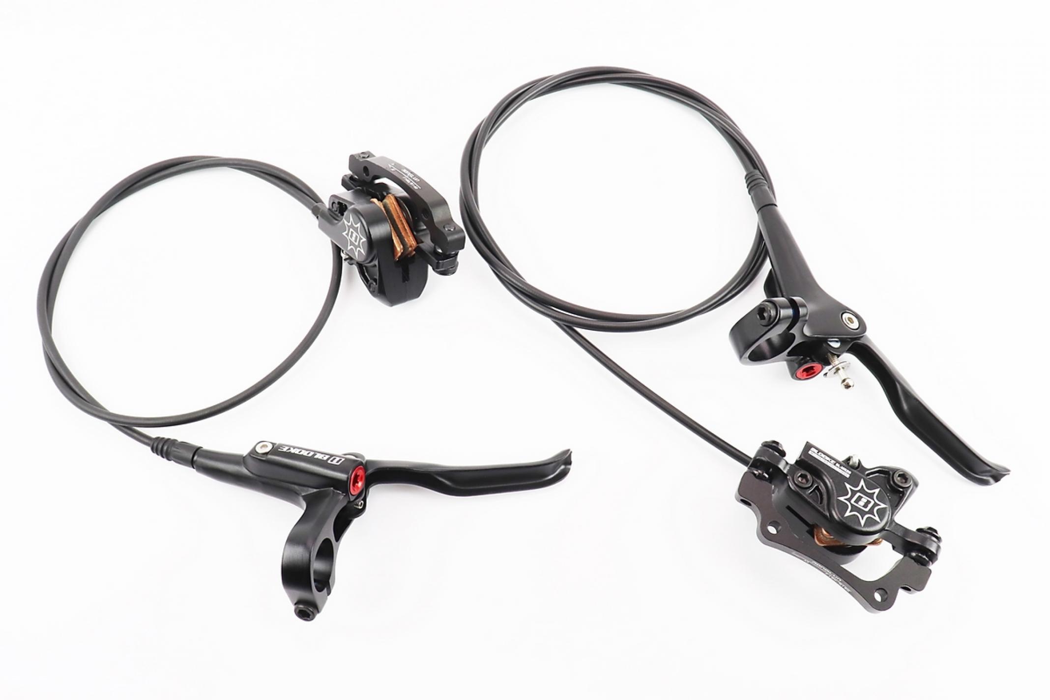 Тормоз Disk-brake гидравлический передний (F160/R140мм)+задний (F180/R160мм), чёрный KS