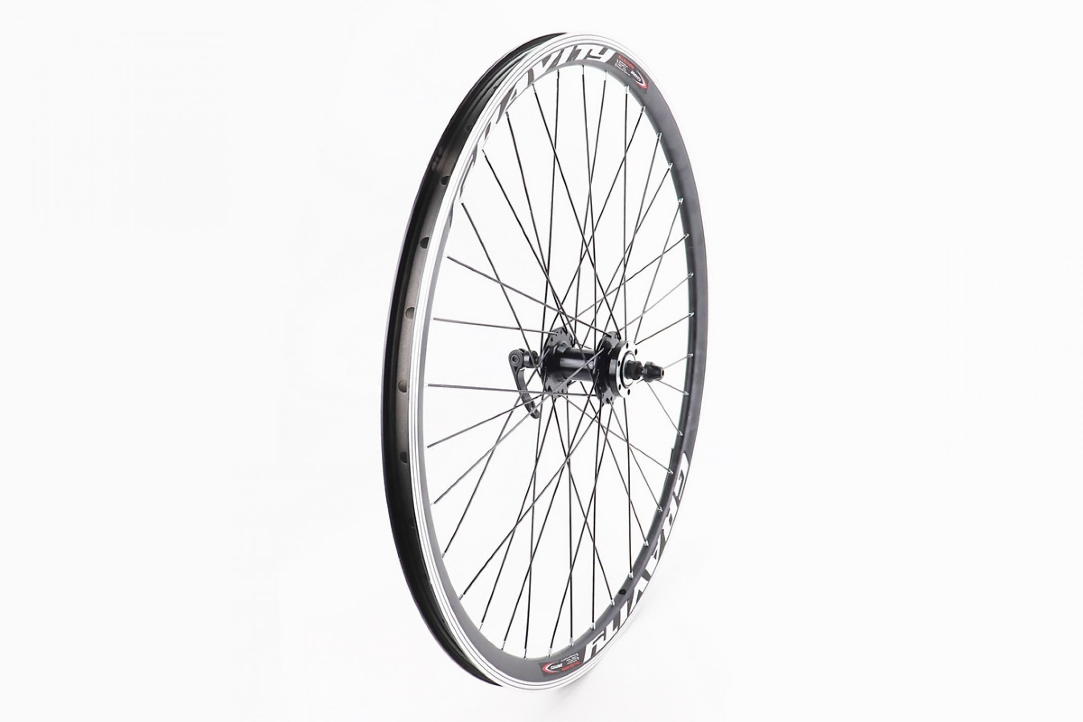 Обод велосипедный (в сборе) 27,5 переднее Disk-brake, обод капля и втулка 14Gx36H алюминиевые NECO MS31F, крепл. эксцентрик KS