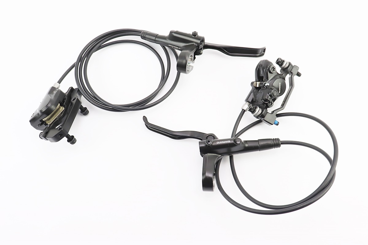 Тормоз Disk-brake гидравлический передний 800мм (F180мм)+задний 1400мм (F180/R160мм), чёрный BR-MT200 KS