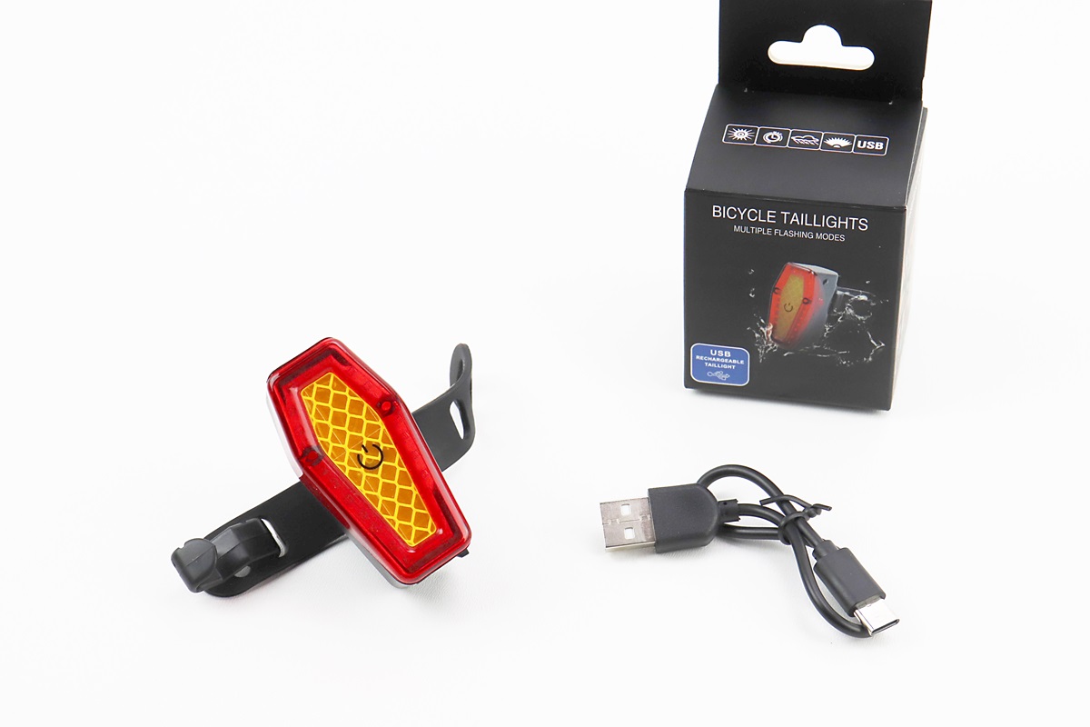 Фонарь задний COB LED технология, Li-ion 3.7V 500mAh зарядка от USB, влагозащитный KS