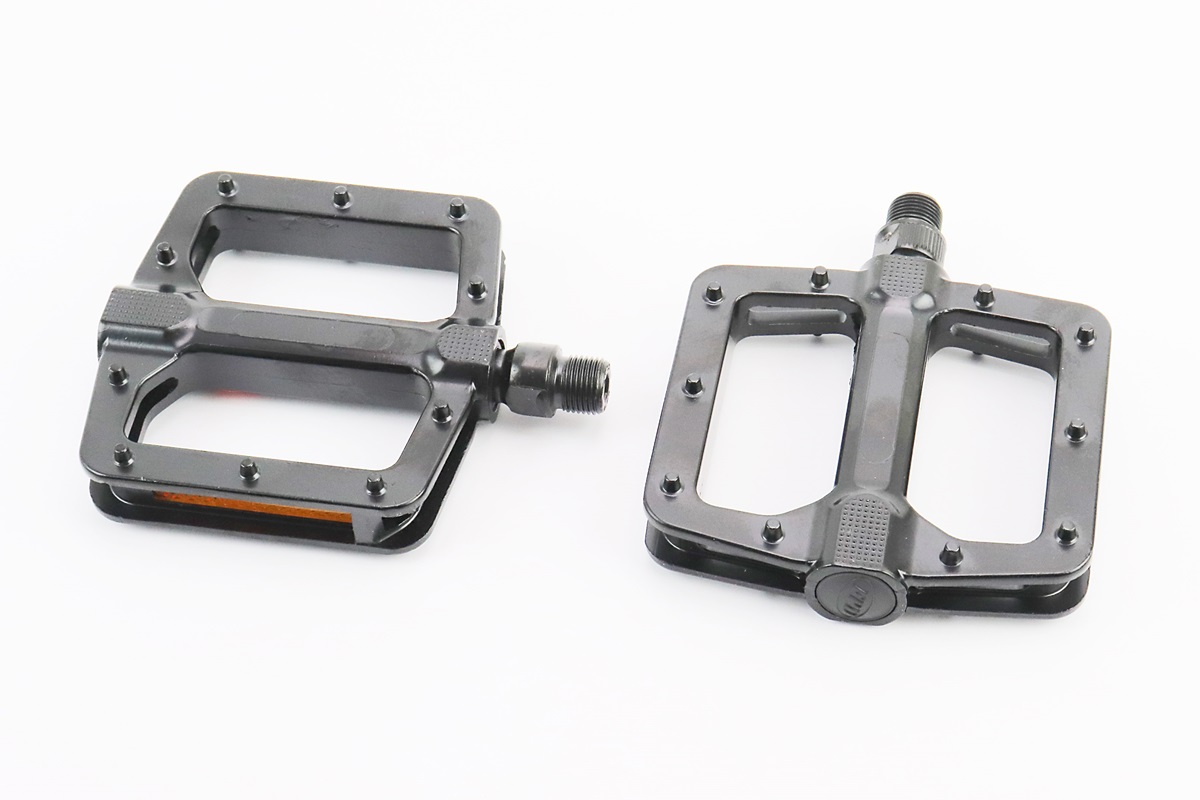 Педали велосипедные MTB широкие 9/16 (110x102x22mm) алюминиевые, чёрные NWL-303 KS