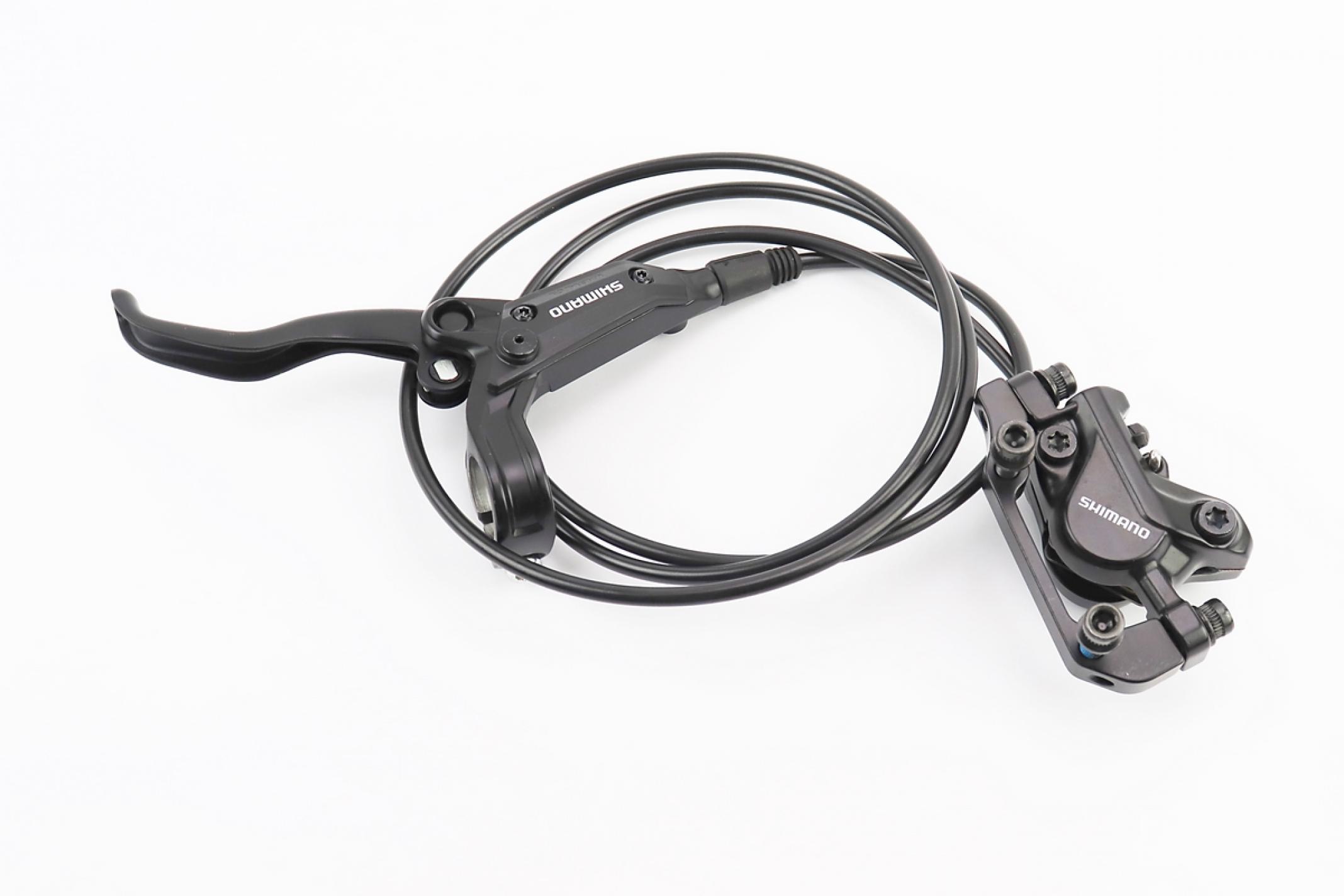Тормоз Disk-brake гидравлический задний (F180/R160мм), чёрный BR-M447/BL-M445 (левая ручка) KS