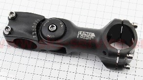 Вынос руля велосипеда (MTB регулируемый 28,6x31,8х110мм, алюминиевый, чёрный AS-820 KS
