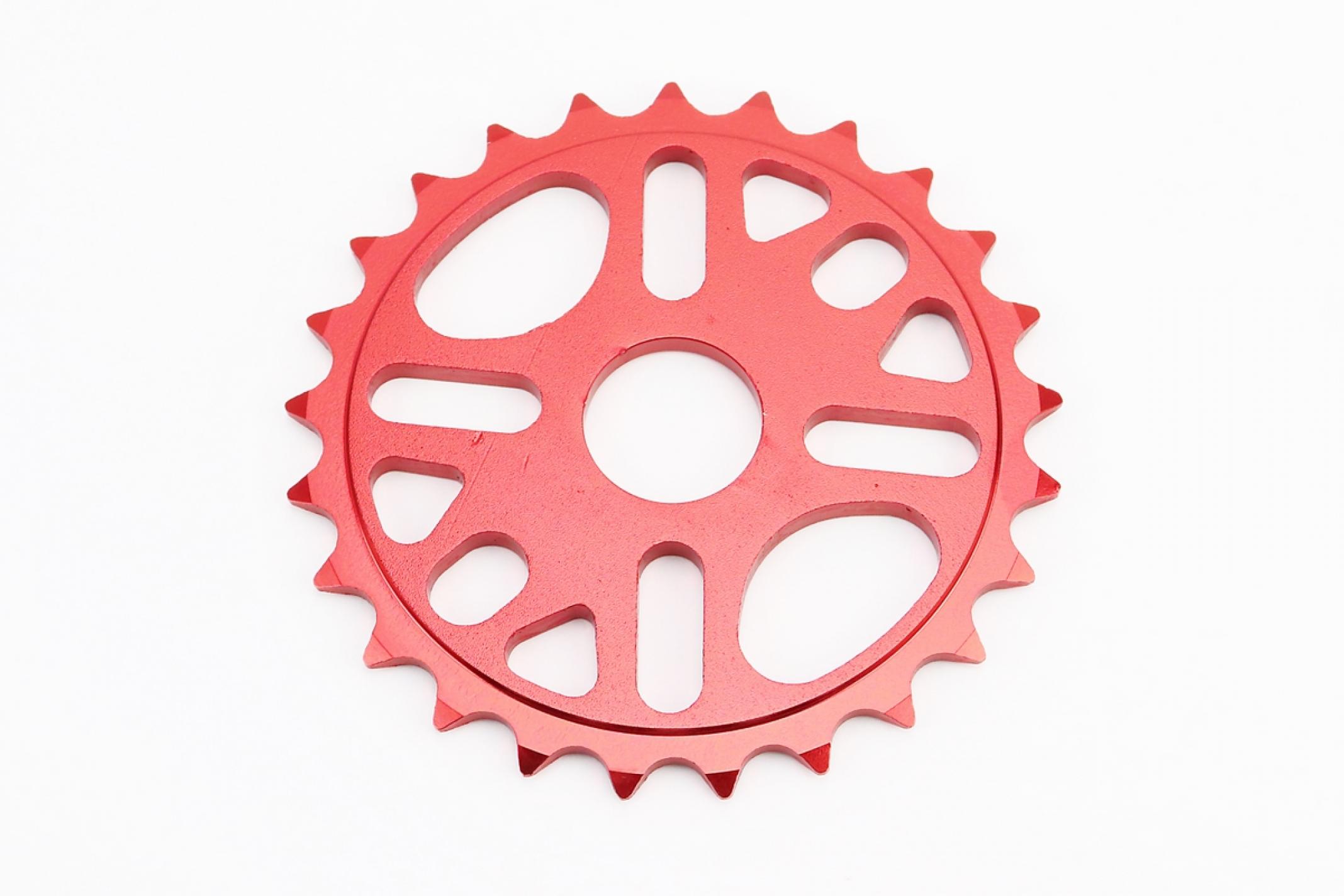 Звезда передняя BMX 25Т 1/2x1/8, алюминиевая, красная KL-C206 KS