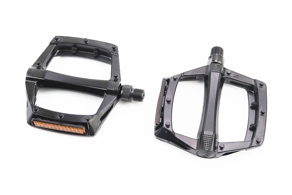 Педали велосипедные MTB широкие 9/16 (112x109x24mm) алюминиевые, чёрные NWL-221 KS